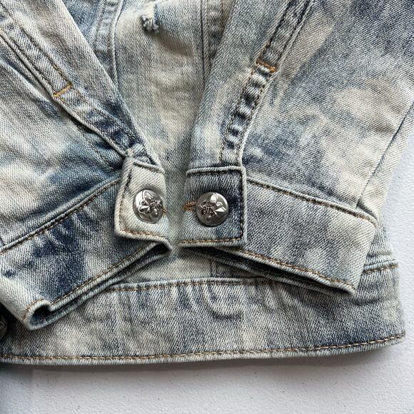 Miss Me Denim Jacket Size Small Acid Wash Distressed - Picture 7 of 7